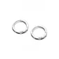 Black Design Plain Band Hoop Earrings, 1 Pair