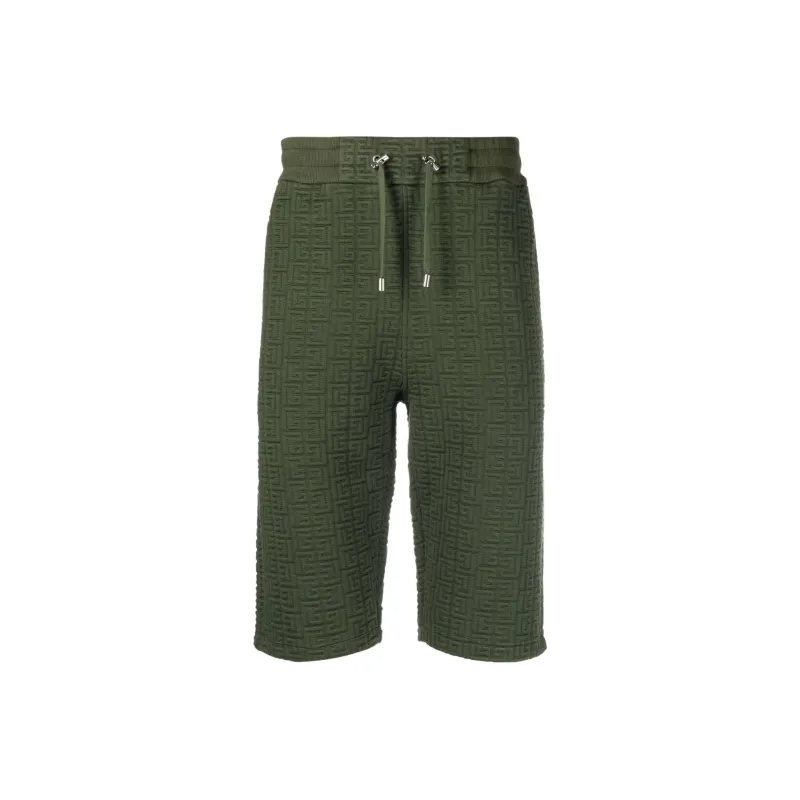 BALMAIN Monogram Textured Bermuda Short-0