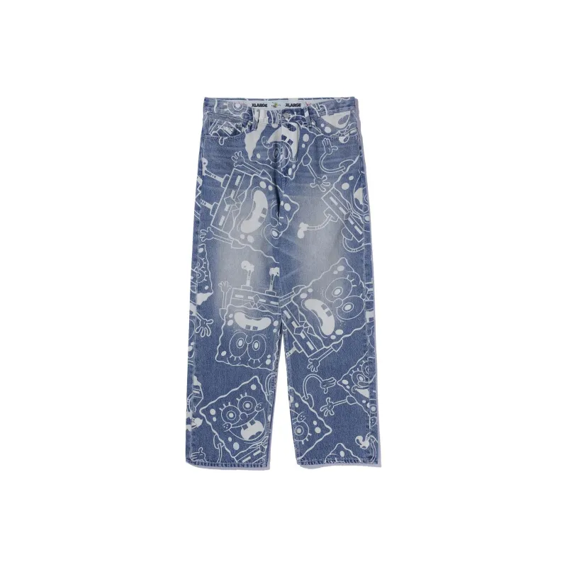 Spongebob Squarepants X XLARGE Sponge Baby, Collaboration Jeans Unisex-2