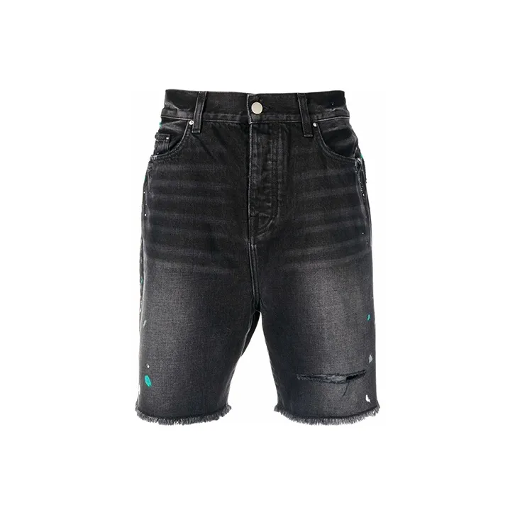 AMIRI Paint Splatter Denim Shorts-0