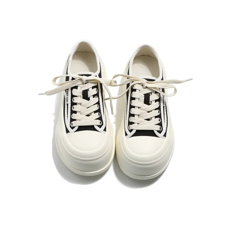 MIS. DANNY Height Increasing Low Top Canvas Shoes Women's-1