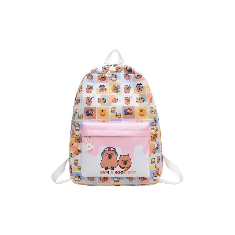 SUN EARTH &U Nylon Fabric Backpack Unisex Multicolor-3