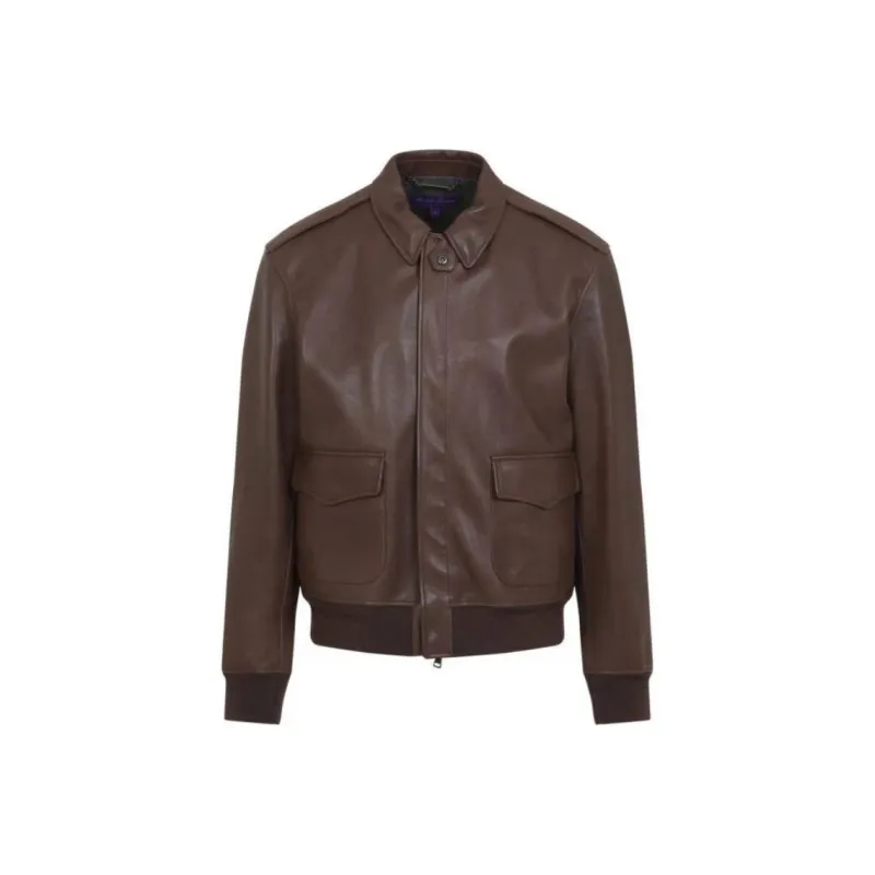 Ralph Lauren Zip up Leather Jacket-0