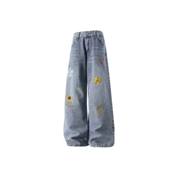 KIRHNE Casual Pants Unisex Blue