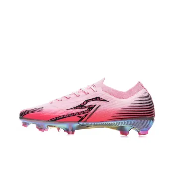 Saibi AG Rubber Short Studs Soft Ground Cushioning, Slip Resistant, And Abrasion Resistant Soccer Shoes Unisex Pink
