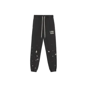 CLIMAX VISION Casual Pants Unisex Washed Black