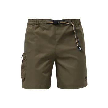 Reebok Cargo Shorts Men Gray Green