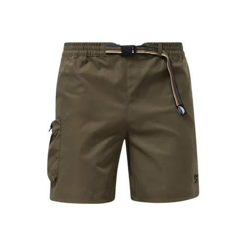 Reebok Cargo Shorts Men Gray Green