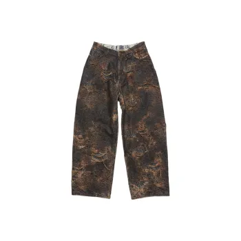 Acne Studios 2023 Distressed Monogram Super Baggy Fit Jeans