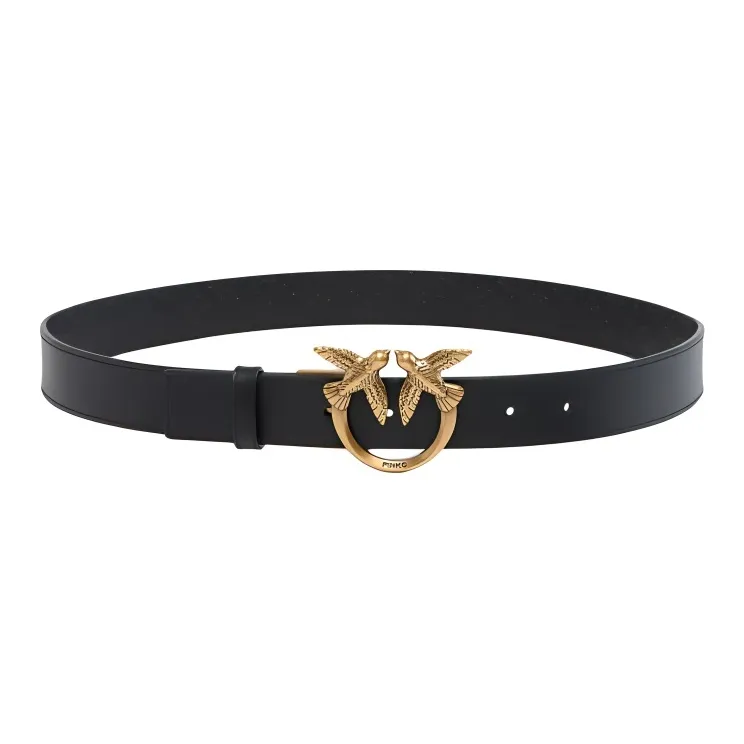 PINKO Double Face Love Birds Buckle Belt-0