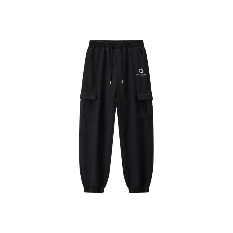 Small Columns Under The Sea Cargo Pants Unisex Black-0