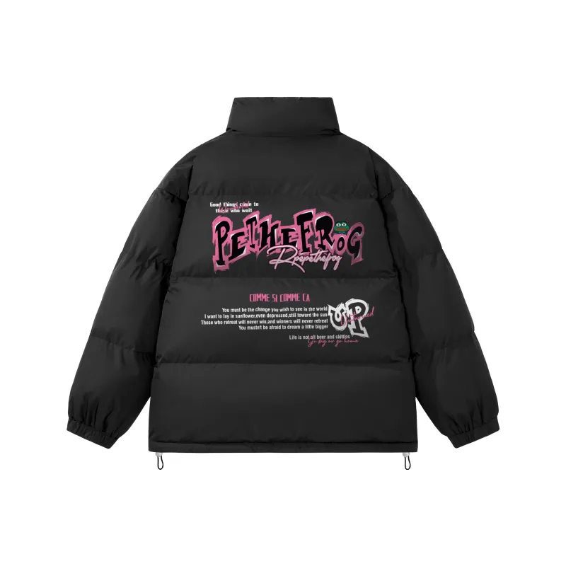 Pepe The Frog Puffer Jacket Unisex-0