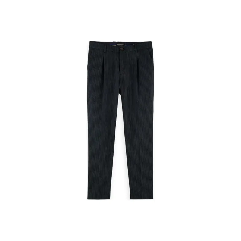 Scotch&Soda Suit Trouser Men's Dark Blue Stripes-0