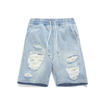 Guuka Denim Shorts Men Light Blue