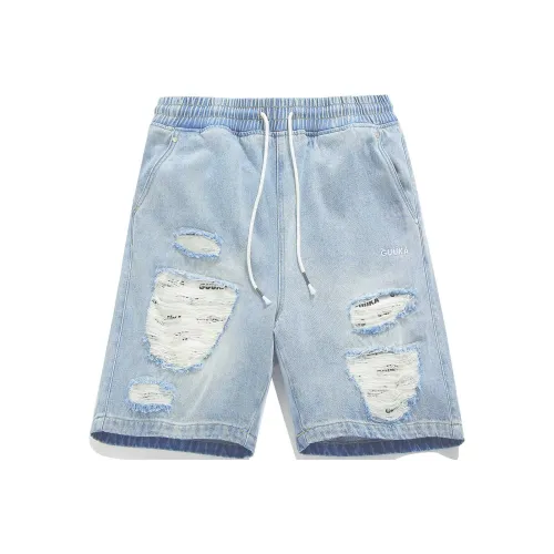 Guuka Denim Shorts Men Light Blue