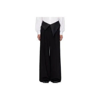 Mugler Satin cummerbund Trousers