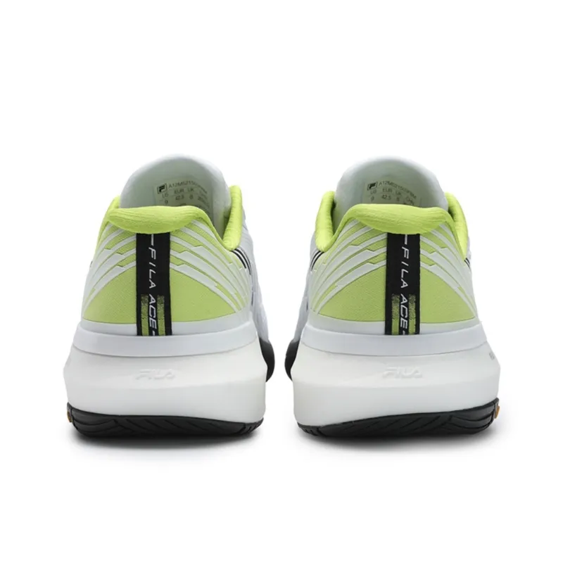FILA ACE Cushioning Slip Resistant Low Top Tennis Shoes Men's White Green-3