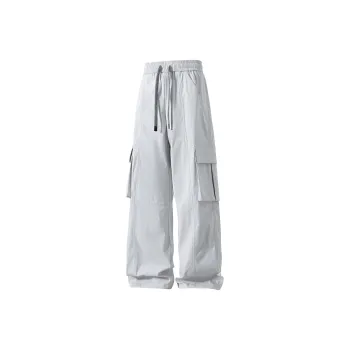 NOME Urban Techwear Pleated Wide Leg Multi Pocket Cargo Pants Unisex