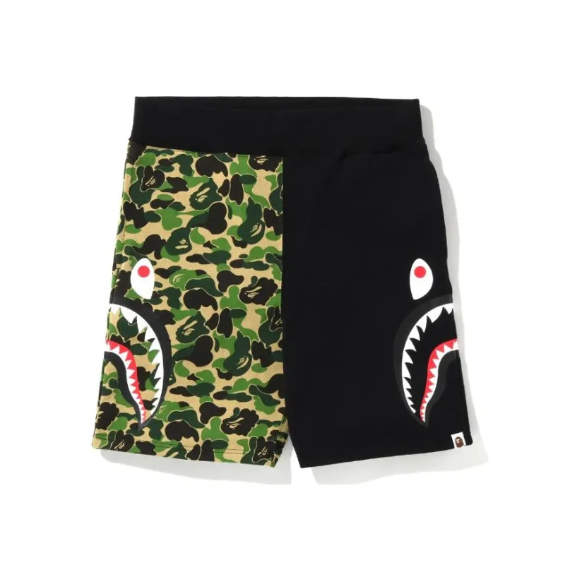 Bape Abc Camo Side Shark Sweat Shorts-4
