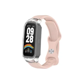 STEWPIGO Red Beige Compatibility Watch Band Silicone Material