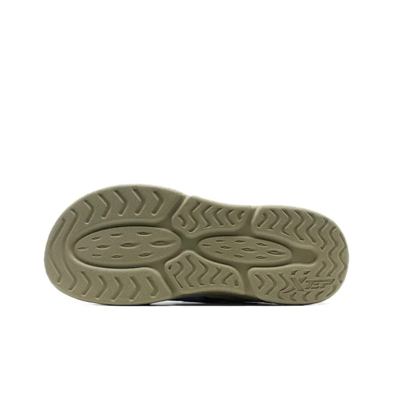 XTEP Liekong Beach Sandals Men's Black Green-4