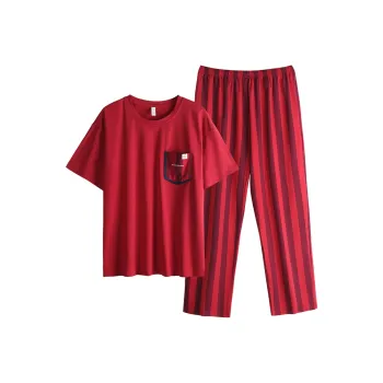 Xuan Liang Pajama Set Men's Maroon