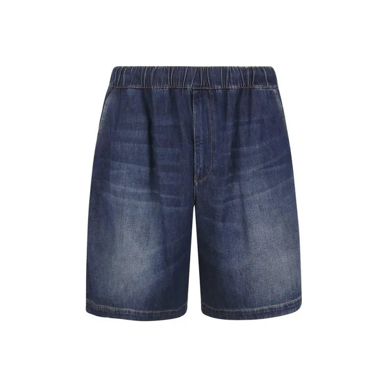 Valentino Denim Shorts Men's Blue-0