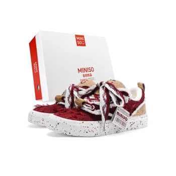 MINISO Skateboard Shoes Unisex Burgundy