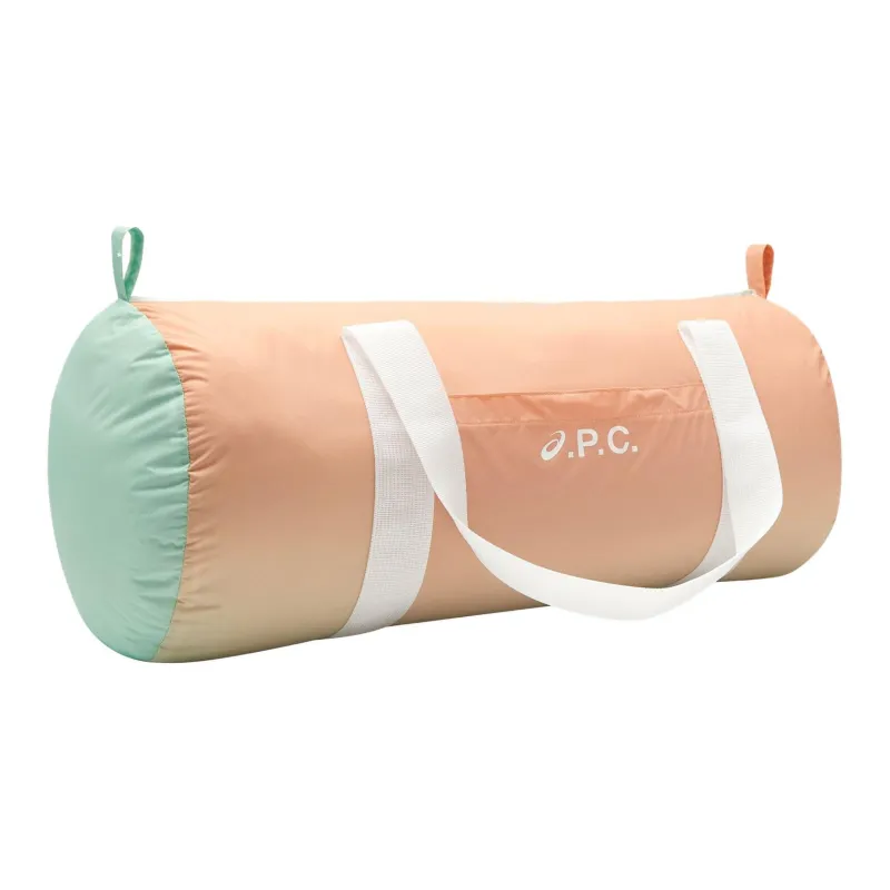 A.P.C ASICS Collaboration Polyester Gym Bag Unisex Orange & Green-1