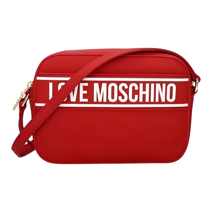 LOVE MOSCHINO Polyurethane Shoulder Bag, Crossbody Bag Trumpets Women's Red-0