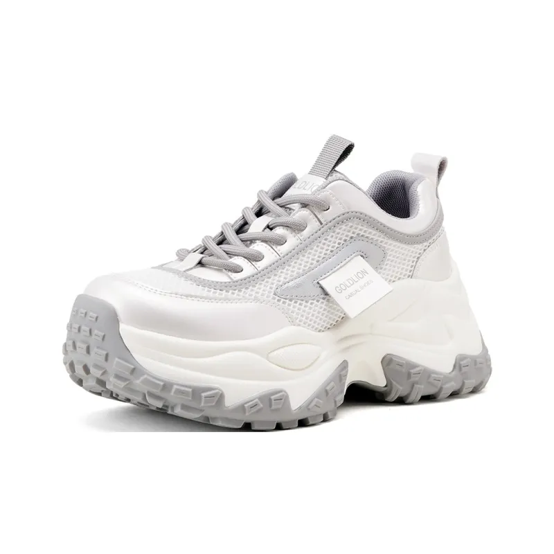 GOLDLION Cushioning And Breathable Low Top Chunky Sneakers Women's-1