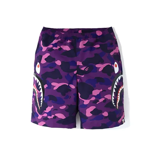 A BATHING APE Color Camo Side Shark Beach Shorts