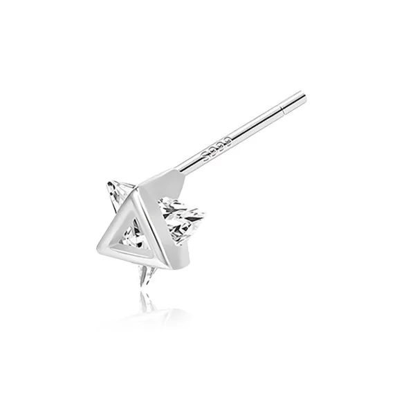 VEZA Sterling Silver Stud Earrings Unisex-0