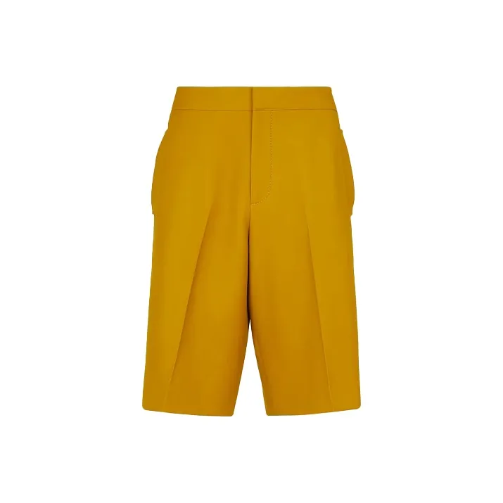 FENDI Casual Shorts Men Yellow-0