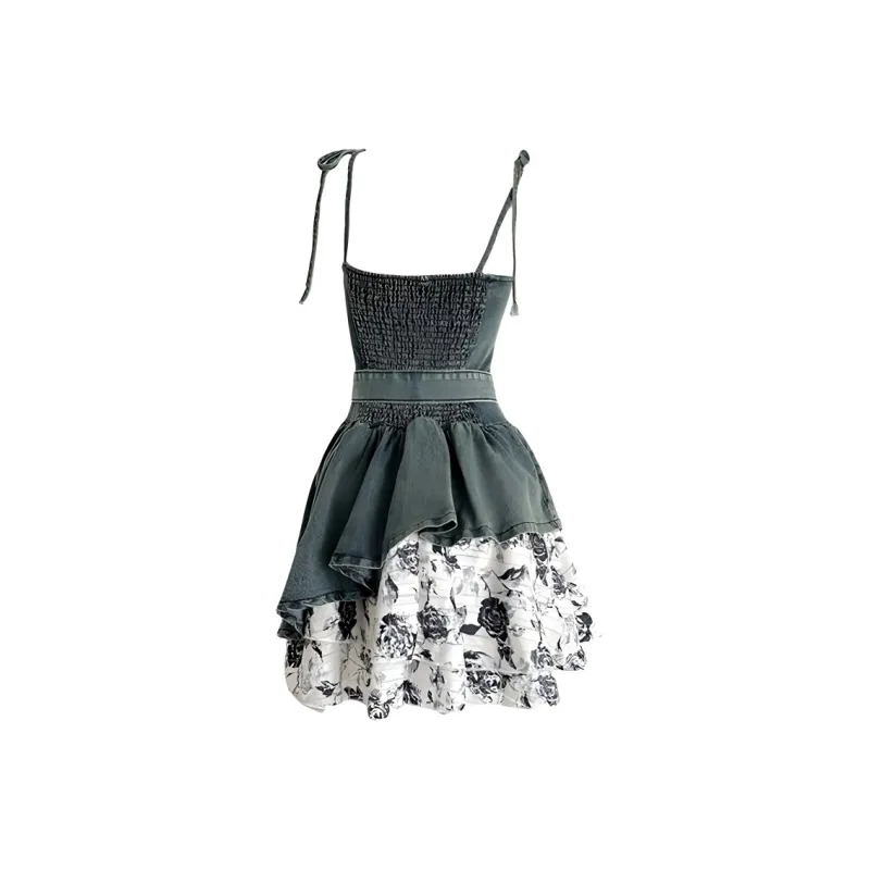 SECFLY OFFICIAL Slip Dress Women's Vintage Blue-1