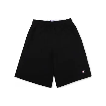 Champion Men's Logo Embroidered Cotton Jersey 9'' Shorts Black