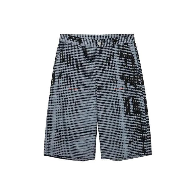 ROARINGWILD Loose Fit Shorts Unisex Blue Black-0