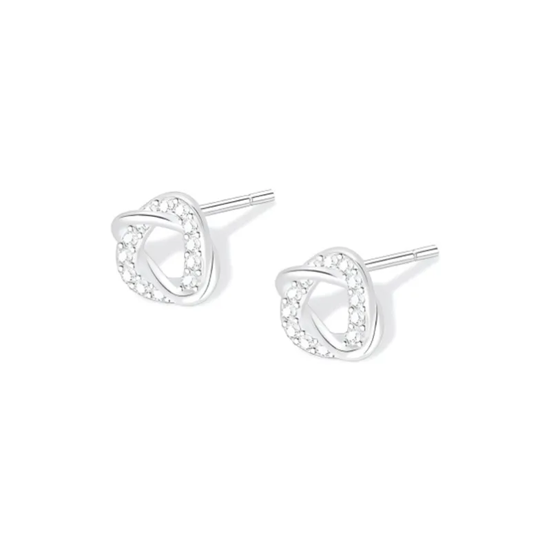 SECU Sterling Silver Stud Earrings Women's-0