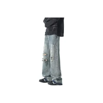 WOOG2005 Jeans Unisex Vintage Blue