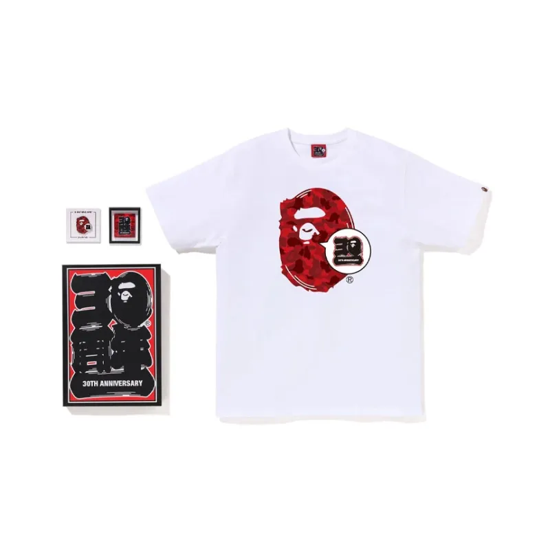 Bape Store Rakuten Fashion Bape 30th Anniversary Ape Head Tee Set-0