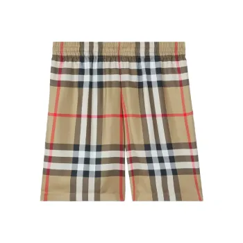 Burberry Check Silk Shorts