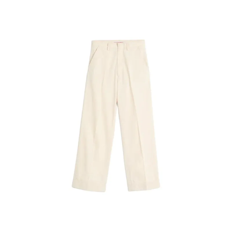 Valentino Pleat Detailed Wide Leg Pants-0