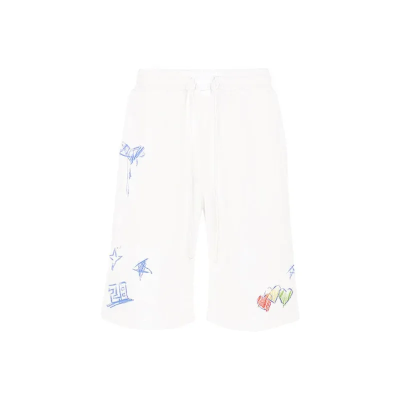 YLDP Casual Shorts Unisex White-0