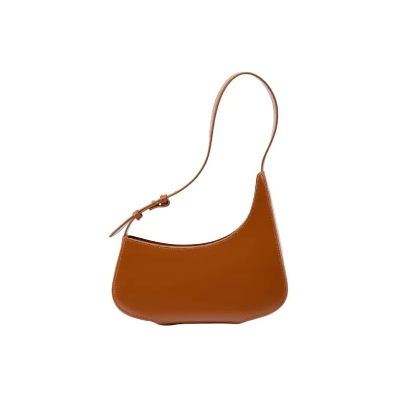 PESASRIE Cow Leather Handbag, Shoulder Bag Women's Black/Brown/Cherry Red-8