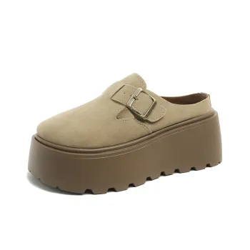 Dawei's House Rubber Sole Slip Resistant Antibacterial Closed Toe Slippers Women's