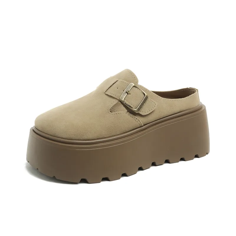 Dawei's House Rubber Sole Slip Resistant Antibacterial Closed Toe Slippers Women's-0