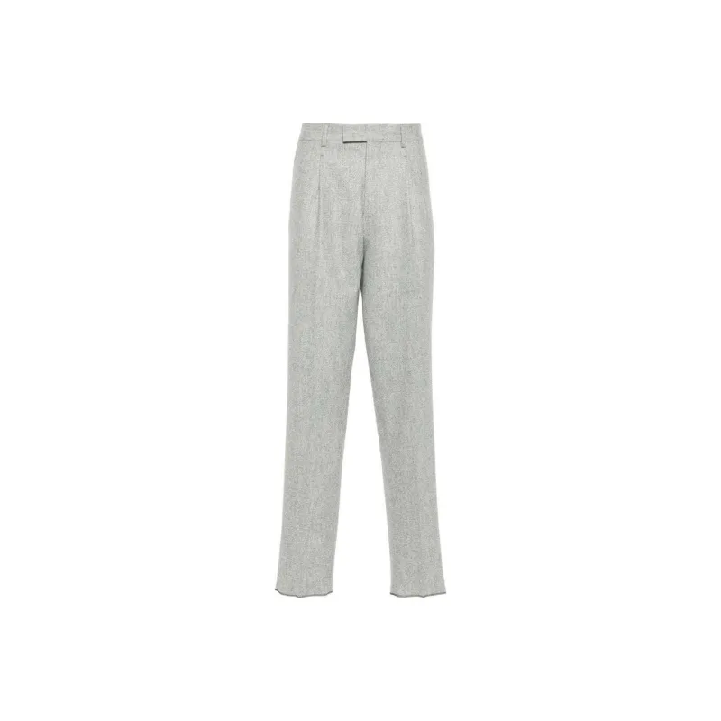Ermenegildo Zegna Felted Tailored Wool Trousers-0