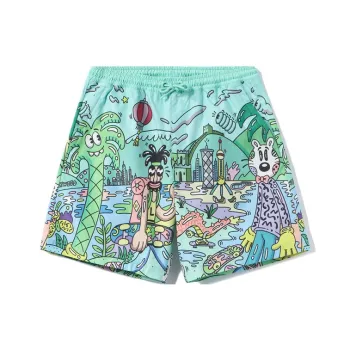 LiNing x Steven Harrington Skateboard Casual Shorts Men's Green