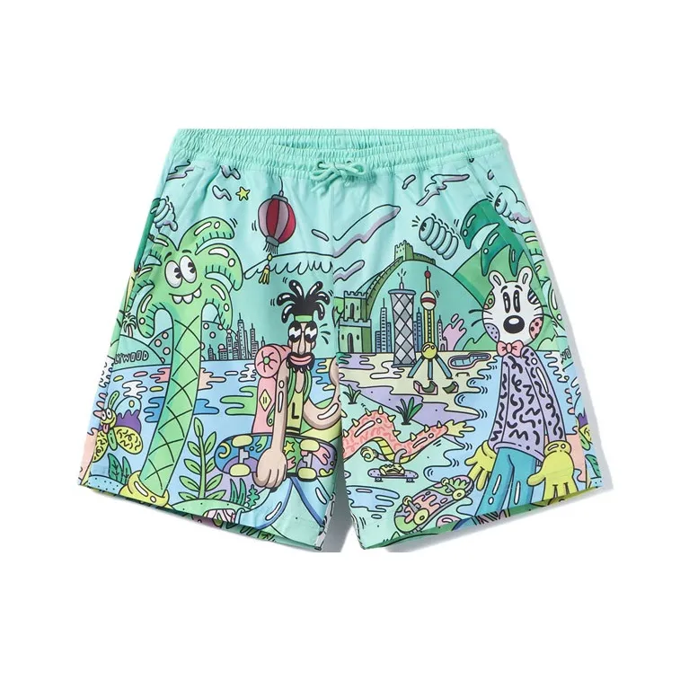 LiNing x Steven Harrington Skateboard Casual Shorts Men's Green-0