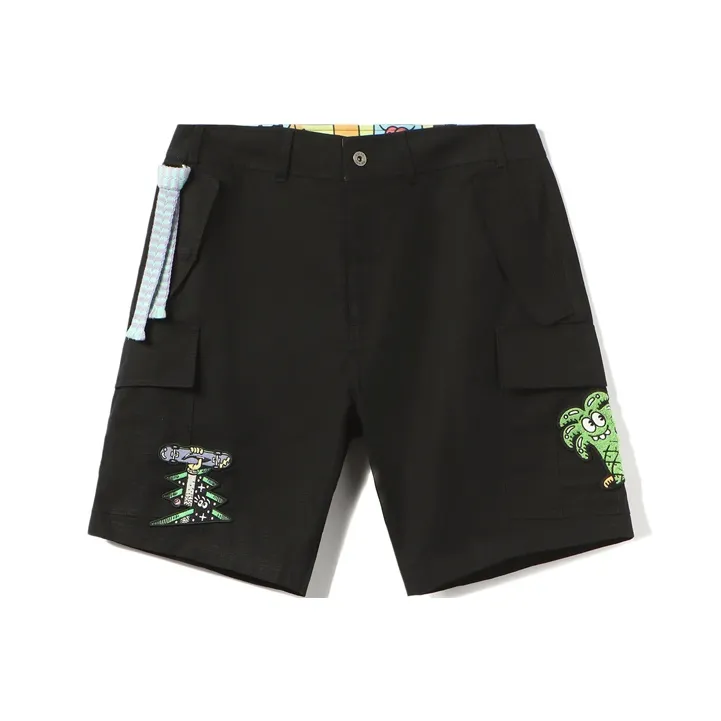 LiNing x Steven Harrington Skateboard Casual Shorts Unisex Black-0
